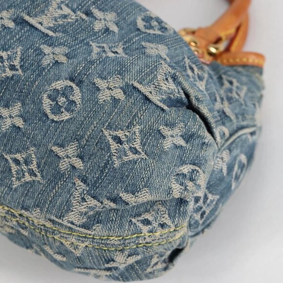LOUIS VUITTON Monogram denim Preity Hand Bag Blue M95020 LV Auth 140355V - Picture 5 of 16